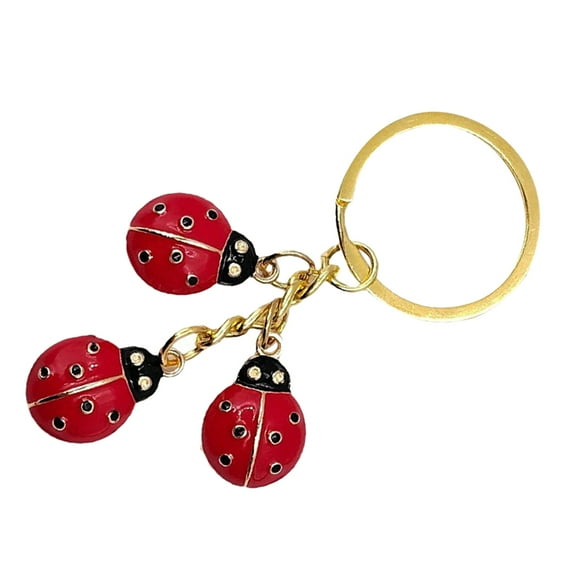 FOMIYES Aesthetic Keychain Ladybug Keychain Red Alloy 1Set