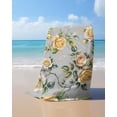 thumbnail image 4 of Yellow Rose Beach Towels Oversized Super Absorbent, Vintage Country Botanical Floral Vines Lightweight Bath Towel Quick Dry Sets For Bathroom/Pool/Rv Camping/Beach Play/Gym Room/Picnic 35"x70", 4 of 8