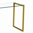 thumbnail image 4 of Gyna Large Console Table – Sophisticated Glass Top with Shiny Gold Legs for Hallways, Living Rooms, or Entryways, 4 of 4