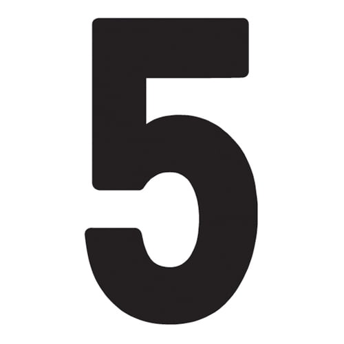 Factory Effex 03-0275 Fx 2015 Numbers Pro 5" Black 5