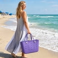 thumbnail image 5 of EVA Beach Bag Perforated Tote Bag Large Outdoor Storage Bag Women's Handbag, 5 of 9