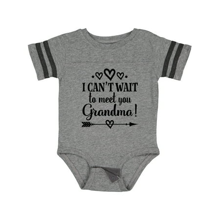 

Inktastic I Can t Wait to Meet You Grandma Baby Announcement Gift Baby Boy or Baby Girl Bodysuit