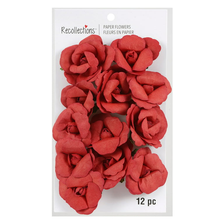 12 Packs: 12 ct. (144 total) Red Paper Roses by Recollections™ 