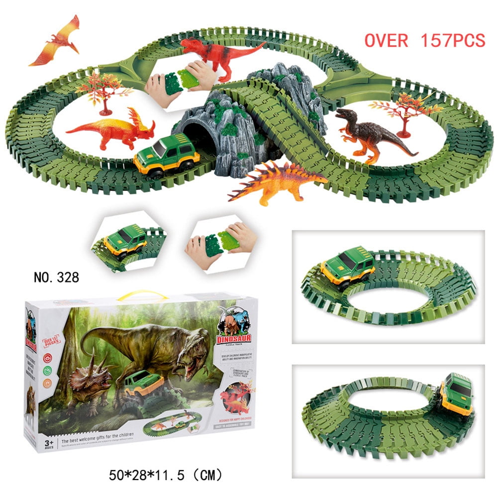 dinosaur car track