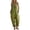 Army Green, variant on Women's Fashionable Casual Loose-Fit Plain Sleeveless Jumpsuit With Patch Pockets, Size S-2XL