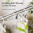 thumbnail image 3 of Shower Curtain Hooks White, 12Pcs Plastic Shower Hooks for Shower Curtain, Double Hook Shower Curtain Hooks Rust Proof Shower Curtain Hangers, 3 of 7