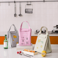 thumbnail image 3 of Lunch Bag Foldable Insulated Magic Sticker Bento Tote Bag Lunch Box Carrier, 3 of 6