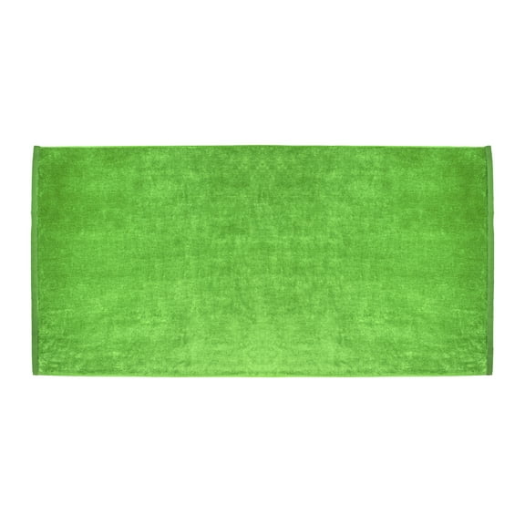 ELEGANI Premium 100% Cotton Terry Velour Beach Towel - Lime Green (30" x 60")
