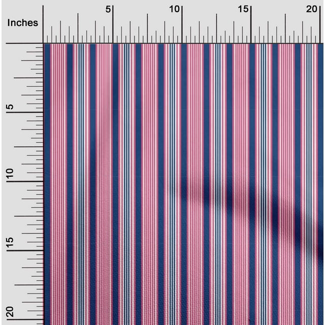 oneOone Tissu Lycra Polyester Imprimé à Rayures Multicolores par la Cour 56 Pouces de Large