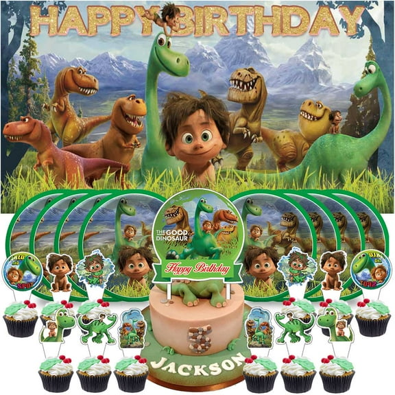The Good Dinosaur Birthday Supplies Plates Decorations Decor Backdrop Banner Cake Topper Fans