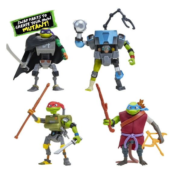 Teenage Mutant Ninja Turtles Mix N Match Robots SIOC 4 pack with Mix N Match Mechazoid, Bishop, Metalhead and Splinter by Playmates Toys