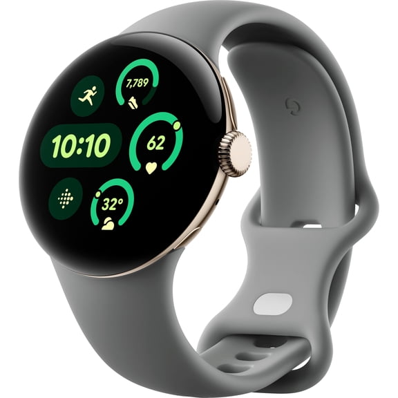 Restored Google Pixel Watch 3 (2024) 41mm GBDU9 (GPS + Cellular) Champagne Gold Aluminum (Refurbished)