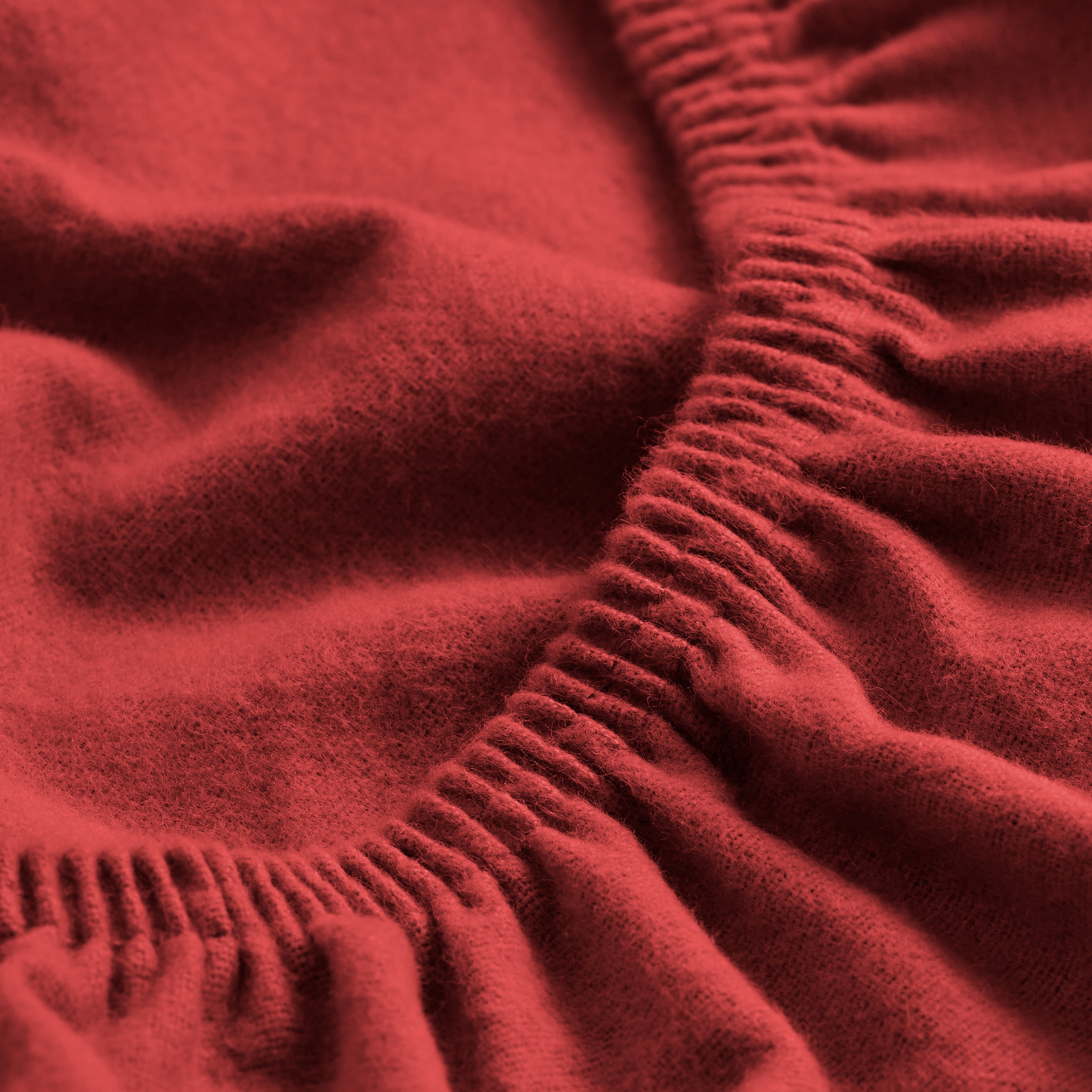 Bare Home 100% Cotton Flannel Deep Pocket 4-Piece Sheet Set with 2 Bonus Pillowcases (Cal King, Red)