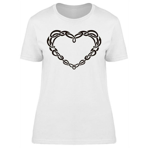 Celtic Heart Chain Graphic T-Shirt Women -Image by Shutterstock, Female Large