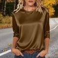 thumbnail image 2 of FUYUDY Women Tshirts Soft T-Shirt Classic Fit Casual Short Sleeve Tops For Everyday Comfort Style Versatile Female Solid Color Dailywear, 2 of 7