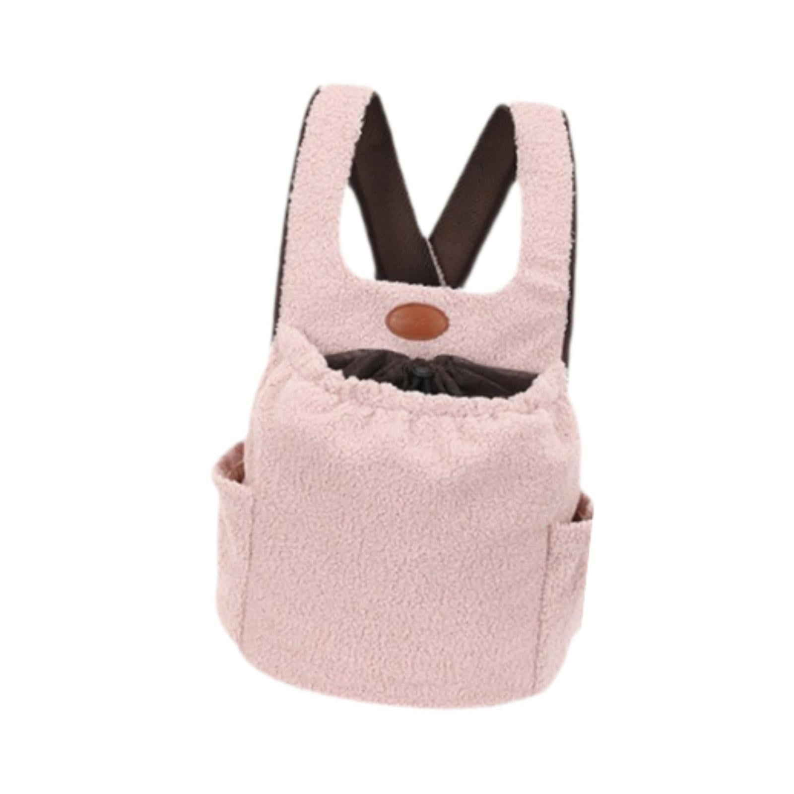 oshhni Pet Carrier Backpack Adjustable Novelty Travel Bag Breathable Kitten Dog Bag Pink