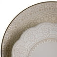 thumbnail image 3 of Elama Contessa 16 Piece Embossed Scalloped Stoneware Dinnerware Set in Ivory, 3 of 9