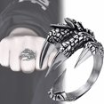 thumbnail image 2 of Anillo De Halloween Con Garras De Dragón De Águila De Acero De Titanio Para Hombres, 2 of 4