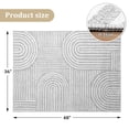 thumbnail image 3 of CHAKME Gray Wave Chair Mat Hardwood Floor 36 x 48 Non Slip Washable Office Chair Mat Desk Chair Floor Protector, 3 of 8