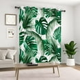 thumbnail image 3 of Lfeey Tropical Palm Leaves Blackout Curtains, Grommet Window Curtains for Living Room Bedroom, 42"x63" Inch, 2 Panels, 3 of 6
