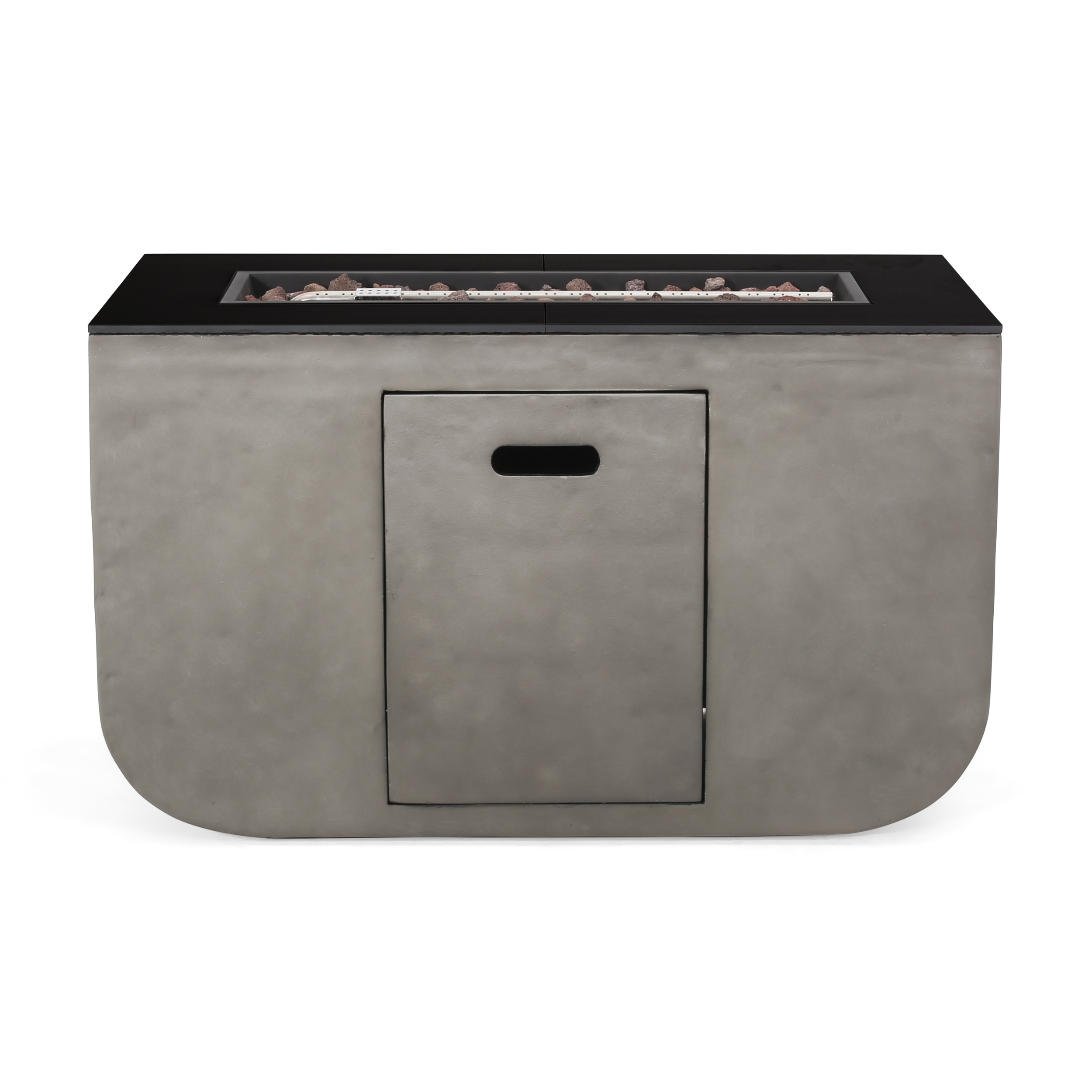 Noble House Adio 40" Rectangular Fire Pit in Light Gray and Black - image 5 of 8