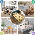 thumbnail image 5 of Beige Sunflower Pattern Rectangle Tablecloth 60"x120",Waterproof Polyester Rectangle Table Cloth, Wipeable Spillproof Polyester Tablecloth for Dining, Camping, Indoor and Outdoor, 5 of 6