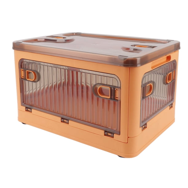 Contenedor de almacenamiento apilable, pequeño contenedor de almacenamiento de plástico plegable, pequeño contenedor de almacenamiento con tapa, caja de almacenamiento de plás