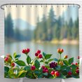 thumbnail image 1 of Serene Lakeside Shower Curtain Tranquil Water Reflection Design for a Peaceful Bathroom, 1 of 4