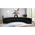 thumbnail image 2 of Meridian Furniture Limitless Black Velvet Modular 7 Piece Sectional, 2 of 7