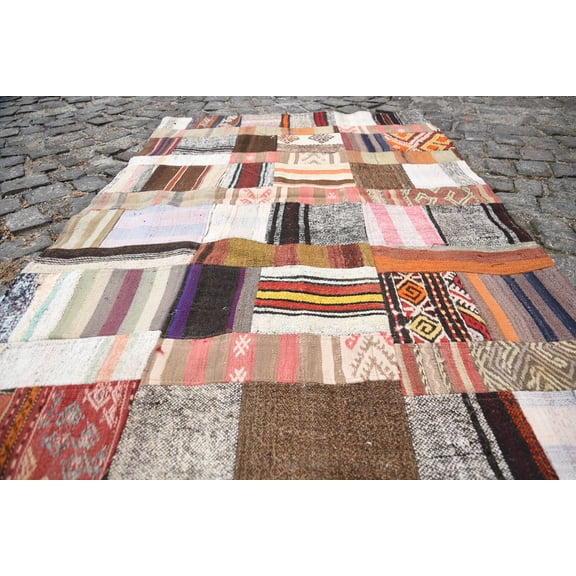 Vintage Rug, Old Rug, 3.9x5.5 ft Accent Rugs, Colorful Rugs, Kilim, Antique Rug