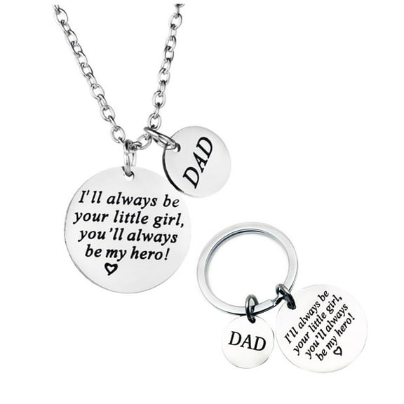 Hemoton Personalized Gift Father Daughter Keychain Special