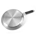 thumbnail image 3 of Coofit Barbecue Pan Nonstick Stainless Steel Grilling Skillet Barbecue Tray with Handle, 3 of 10