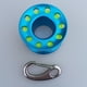 thumbnail image 5 of Carrete de dedo de aleación con clip de acero inoxidable, carrete técnico de buceo de 10 m azul, 5 of 9