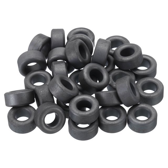 Unique Bargains Ferrite Toroid Core, Toroid Core 0.8' ODx0.4' IDx0.4' H, Black 30 Pack