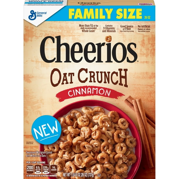 Cheerios Cinnamon Oat Crunch Cereal, 26 oz