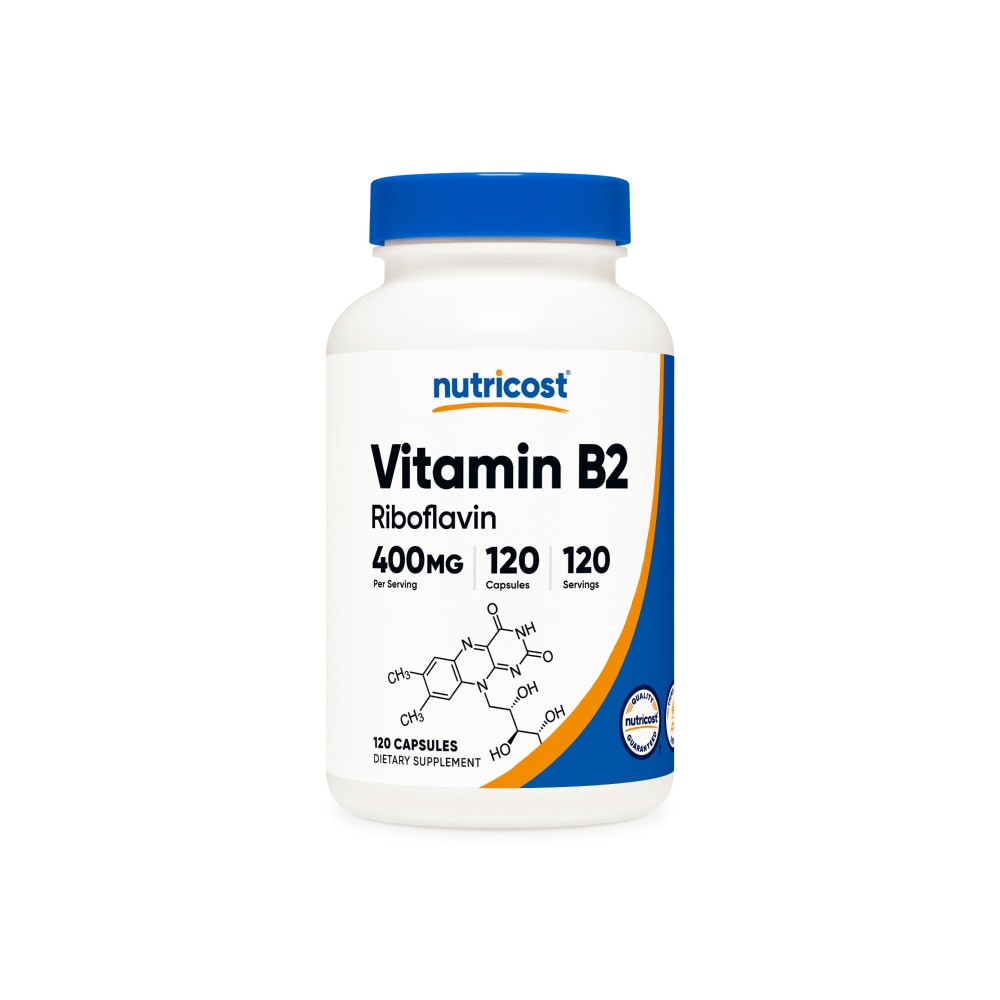 Nutricost Vitamin B2 Capsules 400 mg 120 Capsules