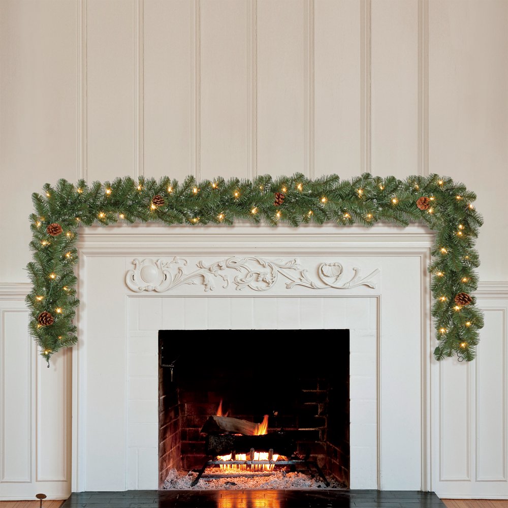 Holiday Time Prelit Green Madison Pine Artificial Christmas Garland, 9