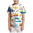 thumbnail image 1 of Wxirdiow T-Shirts pour Tout-Petits Garçons T-Shirt pour Tout-Petits Garçons Filles Manches Courtes Col Rond T-Shirt T-Shirts Tenue Graphique pour Enfants Blanc Taille, 4-5 Ans, 1 of 5