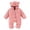 czb# Pink277, variant on CUZIBR Baby Toddler Girls Romper Outfit Suit Solid Color Long Sleeve Full Zip Up Fuzzy Hooded Jumpsuit Footies Kids Boys One Piece Winter Thermal Warm Snowsuit Clothes Bodysuit,Beige,0-3 Months