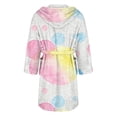 thumbnail image 4 of Long Sleeve Bathrobe for Women Fluffy Women's Nightgowns & Sleepshirts Oversize Fitness Women's Robes House Womens Robe Maroon2, 4 of 5