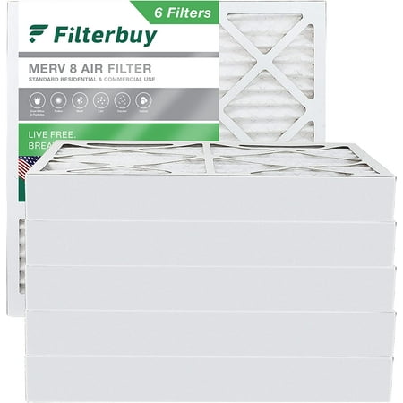 

Filterbuy 14x14x4 MERV 8 Pleated HVAC AC Furnace Air Filters (6-Pack)