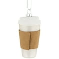 thumbnail image 5 of Northlight 4" X-Large Coffee To Go Glass Christmas Ornament, 5 of 6