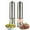 Silver-2Pack, variant on CCWADH Electric Salt and Pepper Grinder- Stainless Steel Battery Operated Salt & Pepper Mills - Automatic Pepper Mill Grinders ( Battery Not Included )