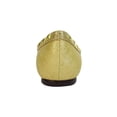 thumbnail image 4 of FUZZY Emily Women Wide Width Pointed Toe Square Studded Top Liner Slip-On Flats GOLD 5, 4 of 6