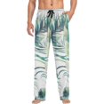 thumbnail image 4 of Tropical Palm Leaves Ghost Pajama Pants, Men's Lounge Pants Light with Drawstring and Pockets, Christmas New Year Birthday Father's Day Gifts, X-Large, 4 of 7