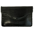 thumbnail image 2 of Flat Crocodile Pattern Envelope Clutch, 2 of 28