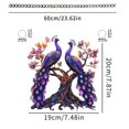 thumbnail image 2 of Large Stained Glass Suncatcher Panel with Chain for Outdoor Garden Windows and Wall Hanging Ornament Featuring Design, 2 of 6