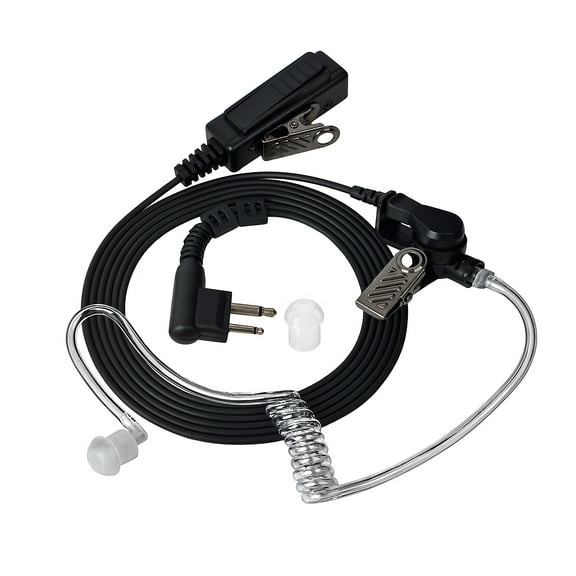 Surveillance Kit Earpiece Clip Mic/PTT for Motorola BPR40 RMM2050 RDV2020 RDU4100 2-pin Radio