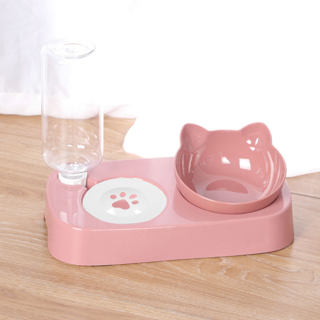 Double Cat Bowls - 2 in 1 Automatic Pet Feeder,Detachable Gravity Wate –  Cattached