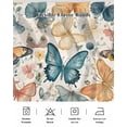thumbnail image 5 of Butterfly Wrap Around Bed Skirts for King Bed 18" Drop,Bed Skirt with Adjustable Elastic Belt Dust Ruffle Bed Valance for Bedroom Hotel Retro Spring Leaves Country Aesthetic Flower Bed Frame Cover, 5 of 7
